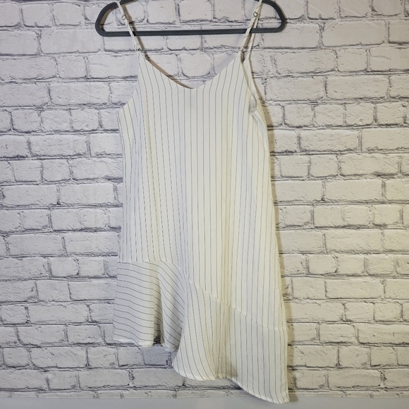 XS mink pink asymmetrical pinstripe dress - Picture 5 of 8